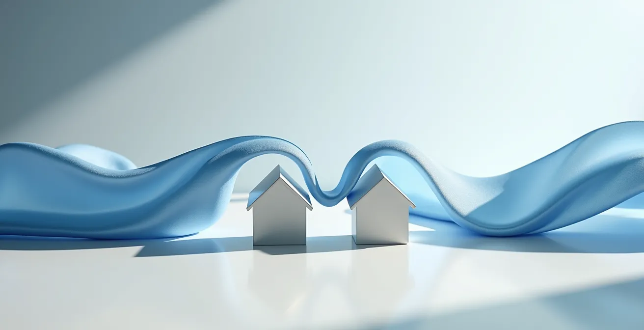 Abstract representation of insurance portability between properties